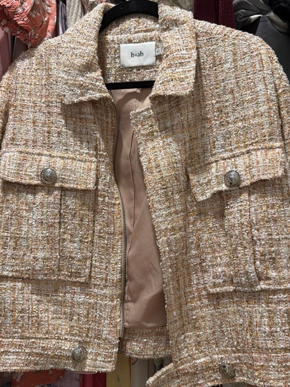 B+ab Pink Tweed Jacket